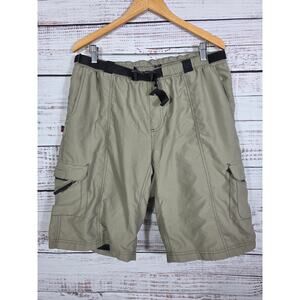 Hoss Technical Gear Hiking Cargo Short XXL (40/42) Tan Nylon Outdoor Belted